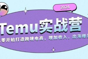 (13266期)2024Temu实战营:从零开始打造跨境电商,增加收入,出海赚美金