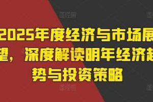 2025年度经济与市场展望，深度解读明年经济趋势与投资策略