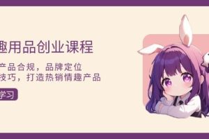 （13682期）情趣用品创业课程：涵盖产品合规，品牌定位，营销技巧，打造热销情趣产品