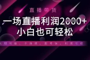 半无人直播带货，一场利润数张，适合所有平台玩法，小白也可轻松