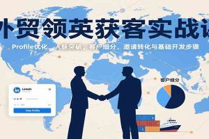 外贸领英获客实战课：Profile优化、人脉突破，客户细分、邀请转化与基础开发步骤