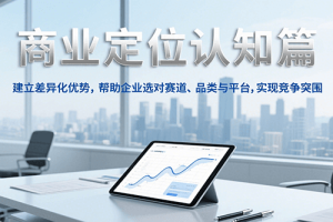 商业定位认知，建立差异化优势，帮助企业选对赛道、品类与平台，实现竞争突围