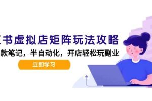 小红书虚拟店矩阵玩法-更新56，AI批量制作笔记，半自动化运营日发20笔记攻略