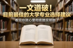 付费文章：一文道破！目前最佳的大学专业选择建议，看完你就心里彻底踏实明朗了