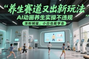 养生赛道又出新玩法，AI动画养生实操不违规，涨粉贼猛，小白也能学会