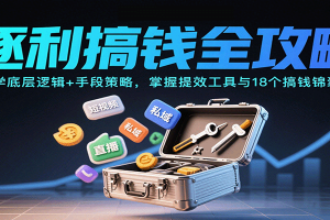 逐利搞钱全攻略：学底层逻辑+手段策略，掌握提效工具与18个搞钱锦囊