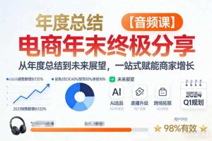 电商年未终极分享，从年度总结到未来展望，一站式赋能商家增长【音频课】