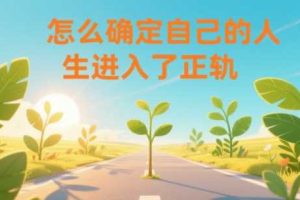 某公众号付费文章：怎么确定自己的人生进入了正轨？