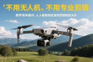 不用无人机、不用专业剪辑，即梦简单操作，人人都能轻松复刻质感航拍大片