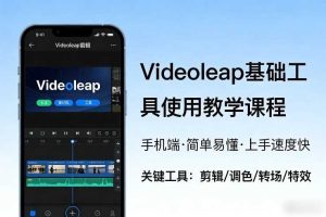Videoleap基础工具使用教学课程,手机端视频剪辑教学,简单易懂,上手速度快
