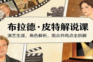 演员说-布拉德.皮特解说课:演艺生涯,角色解析,观众共鸣点全拆解