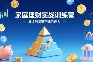 (17486期)家庭理财实战训练营:从0到1建体系,三阶进阶层层递进,助你持续创造稳定睡后收入