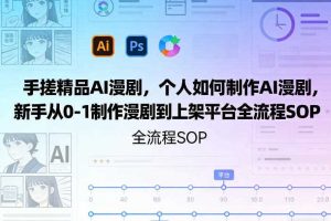 手搓精品AI漫剧，个人如何制作AI漫剧，新手从0-1制作漫剧到上架平台全流程SOP