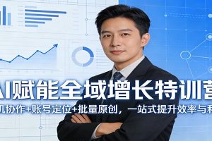 AI赋能全域增长特训营：人机协作+账号定位+批量原创，一站式提升效率与利润