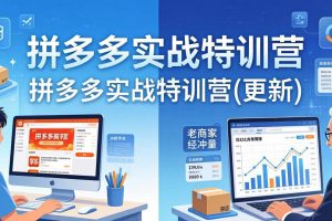 （17975期）拼多多实战特训营(更新4月)：不管是新手入门或老商家冲量，都有实操方法，跟着学，少走弯路