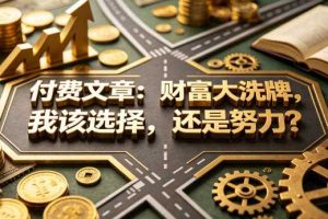 付费文章：财富大洗牌，我该选择，还是努力？
