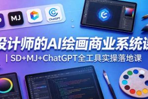 设计师的AI绘画商业系统课|SD+MJ+ChatGPT全工具实操落地课