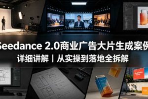 Seedance 2.0商业广告大片生成案例详细讲解｜从实操到落地全拆解