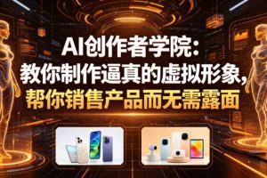 AI创作者学院：教你制作逼真的虚拟形象，帮你销售产品而无需露面【原创双语字幕】