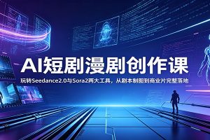 电影级AI视频创作课：精通Seedance2.0操作设置，多镜头成片、角色统一与音画叙事制作