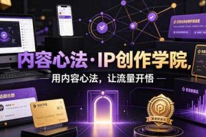 内容心法·IP创作学院,用内容心法,让流量开悟