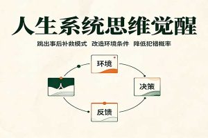 人生系统思维觉醒：跳出事后补救模式，改造环境条件，降低犯错概率