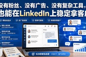 没有粉丝、没有广告、没有复杂工具,也能在LinkedIn上稳定拿客户【原创双语字幕】